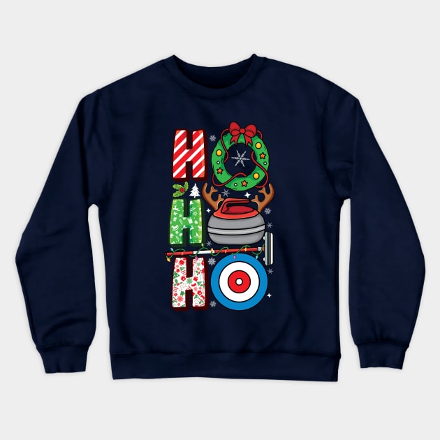 Curling player Xmas curling Broom curler Christmas Curling Crewneck Sweatshirt by UNXart